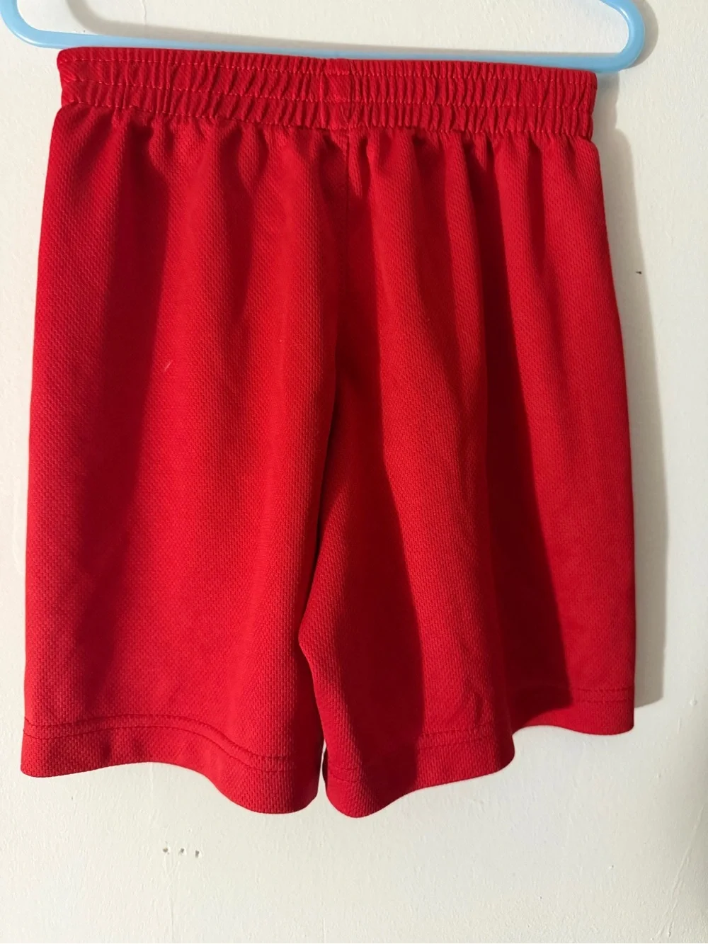 Nike Kids Red Athletic Mesh Shorts with White Logo 6